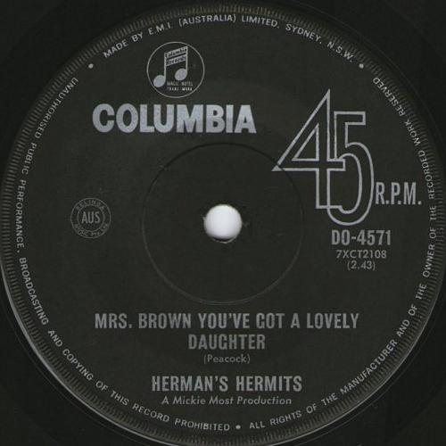 Herman's Hermits Mrs. Brown You've Got A Lovely Daughter